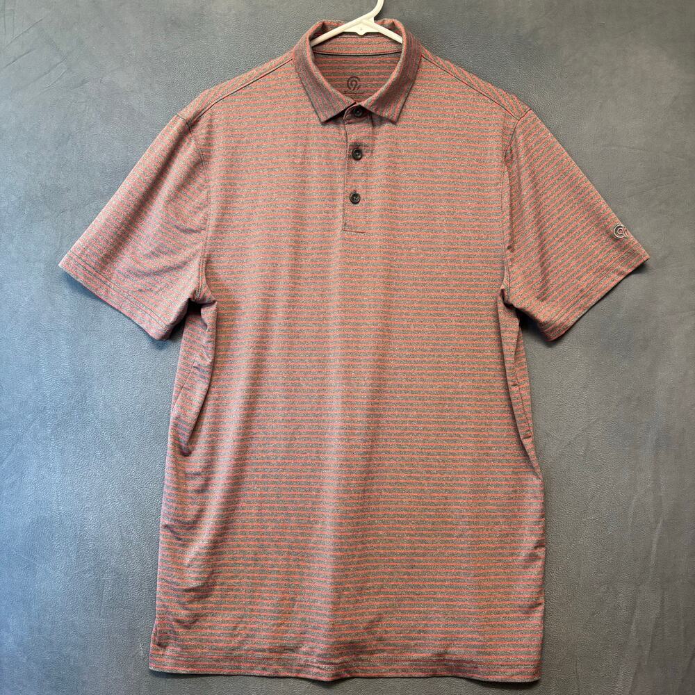 C9 Champion Performance Polo Stripes Golf Preppy Stretchy Comfy Men's Medium
